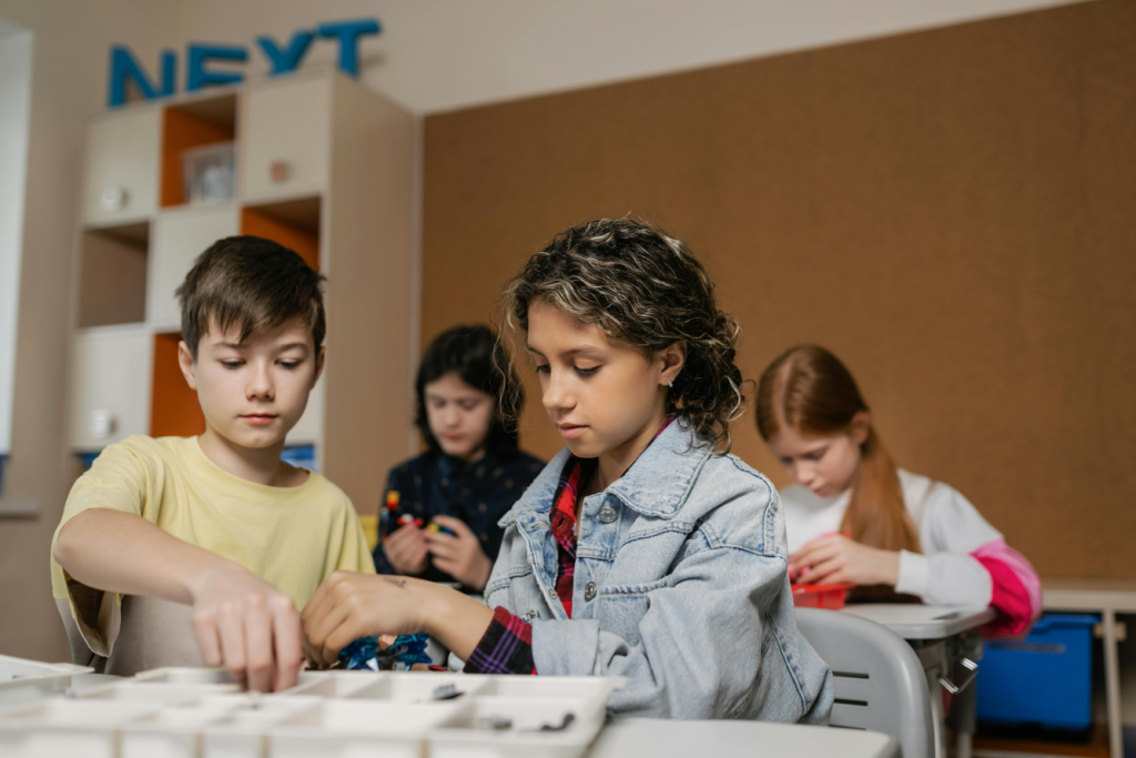 GeekUp STEM Courses at geekp.ca offers hands-on classes in Robotics, AI, Video Games, and Coding for kids aged 8–14 in North and West Vancouver. Our courses are grouped by age (8–10, 10–12, 12–14) and focus on creativity, teamwork, problem-solving, and safe technology use, helping children master coding and robotics in a fun, supportive environment.